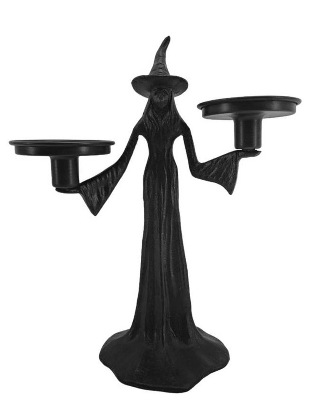 Black Witch Candle Holder - Home Accents